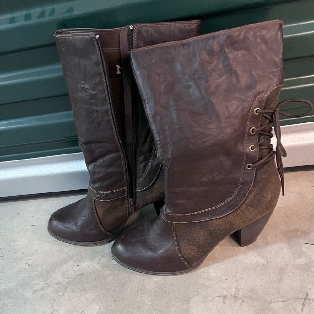 Mudd Dark Brown High Heel Boots - Picture 8 of 10